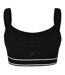 Womens/ladies Contrast Logo Medium Impact Sports Bra Black Everlast-2