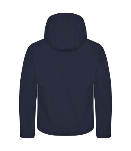 Mens Classic Soft Shell Jacket Navy Blue Clique