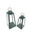 Lot de 2 Lanternes en Verre Grent 57cm Vert-3