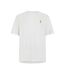 Mens Embroidered Logo Cotton T-shirt White Maison Kitsuné-1