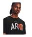 Mens Crew Neck Relaxed Fit Short-sleeved T-shirt Black White Under Armour-4