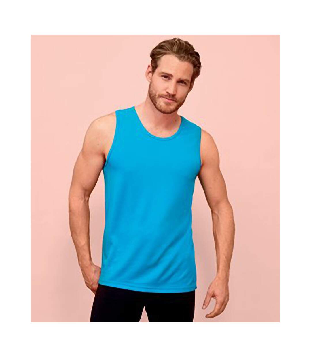 SOLS Mens Sporty Performance Tank Top (Aqua) - UTPC2904-4