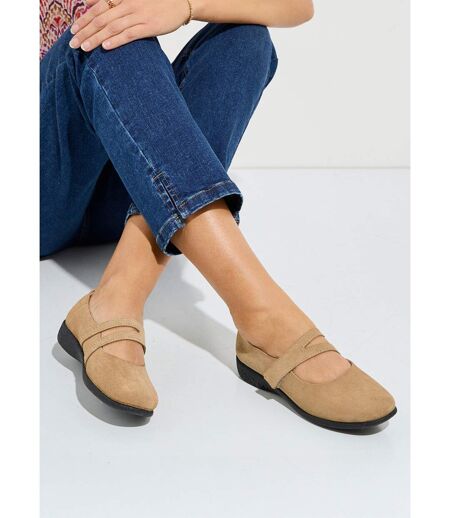 Ballerines scratchées cuir fabriquées en France