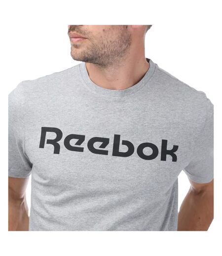 T-shirt series linear homme gris chiné Reebok