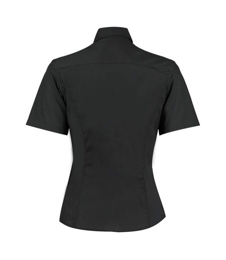 Kustom Kit Womens/Ladies Short Sleeve Business/Work Shirt (Black) - UTPC2509