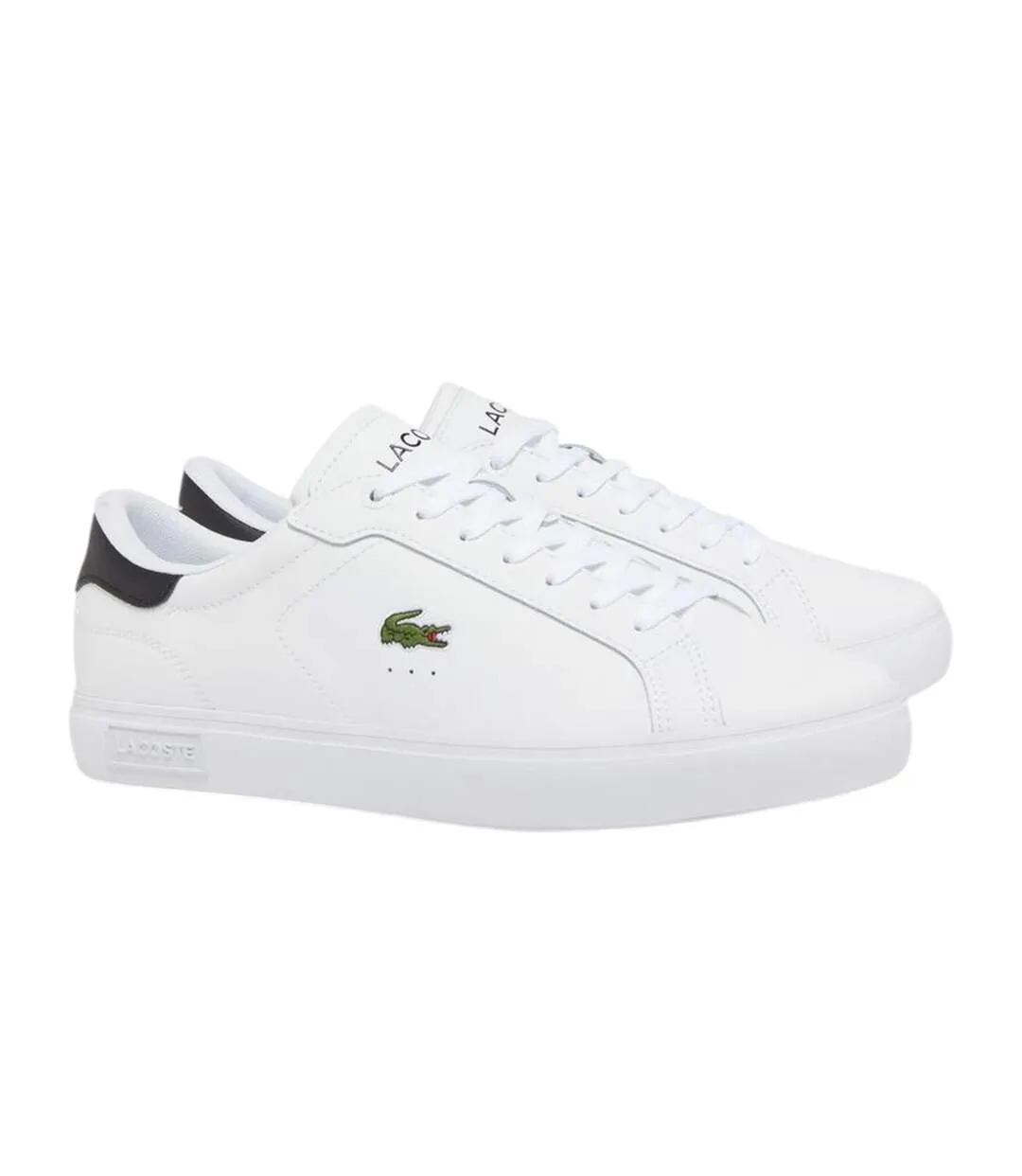 Baskets Powercourt Homme Blanc Noir Lacoste-1