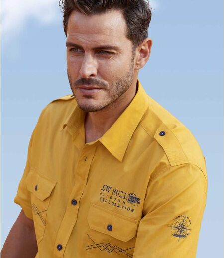 Men's Yellow Pilot-Style Shirt