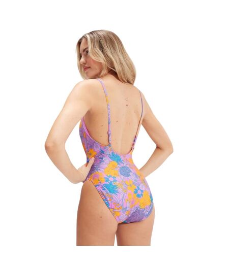 Maillot De Bain 1 Pièce Motif/style Floral Femme Violet Jaune Floral Speedo