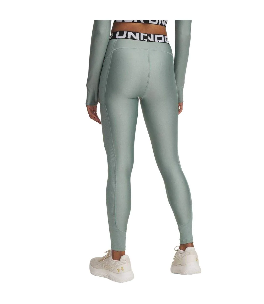 Womens/ladies Heatgear Fitted Leggings Green Under Armour-2