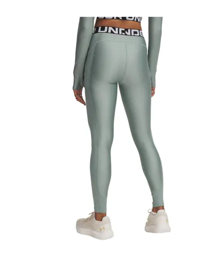 Womens/ladies Heatgear Fitted Leggings Green Under Armour