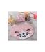 Tapis Rond Enfant Déco Chaton 90cm Rose