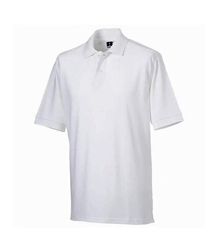 Russell Mens 100% Cotton Short Sleeve Polo Shirt (White) - UTBC567