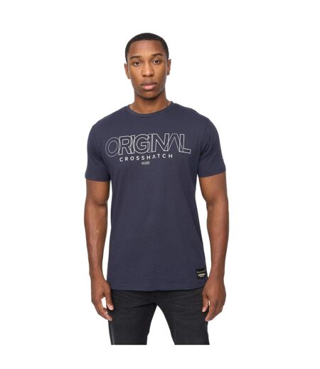 Mens Carrimoore T-shirt Navy Crosshatch
