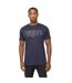 Mens Carrimoore T-shirt Navy Crosshatch-2