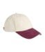 Casquette De Baseball Motif Contrasté Adulte Rouge Naturel Beechfield-1