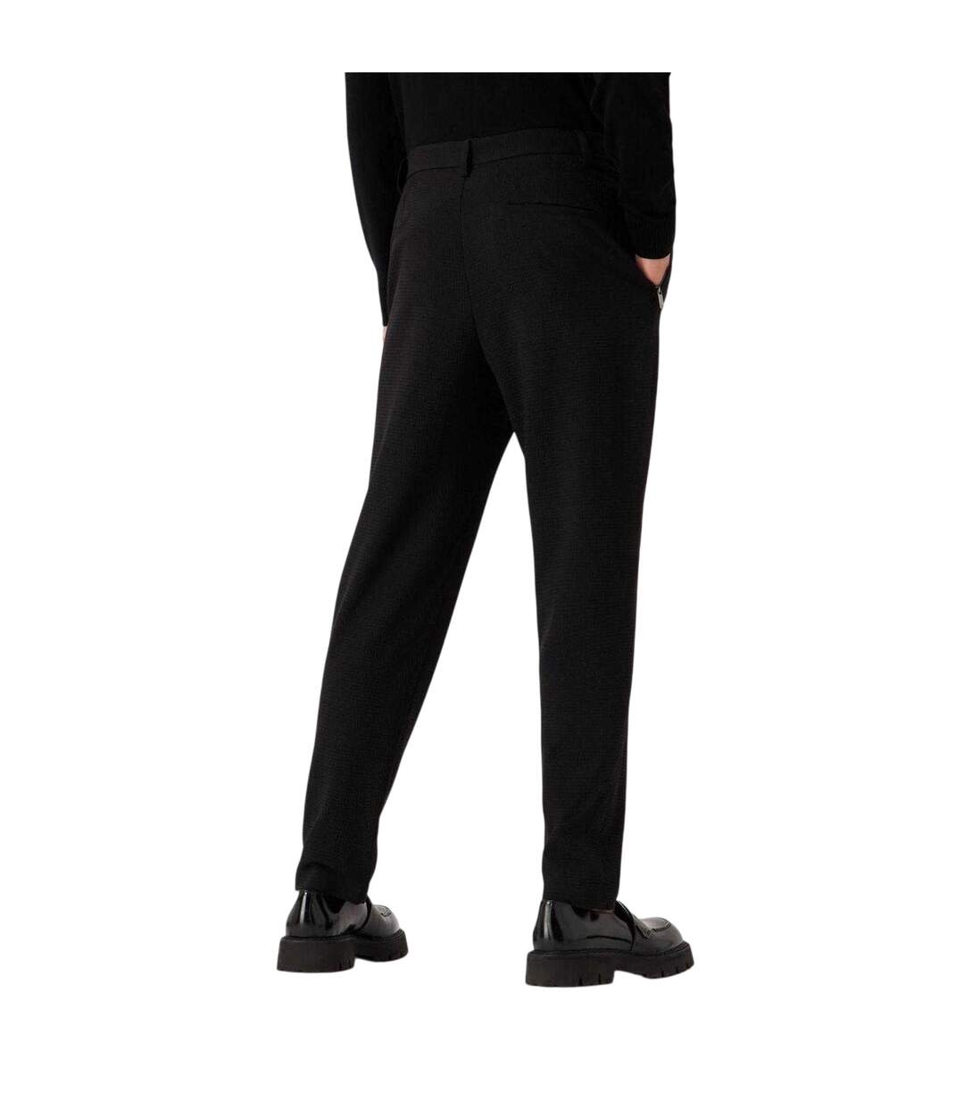 Mens Wool Blend Trousers Black Emporio Armani EA7-3