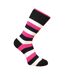 Chaussettes Motif/style À Rayures Femme Noir Crème Rose Wola-2