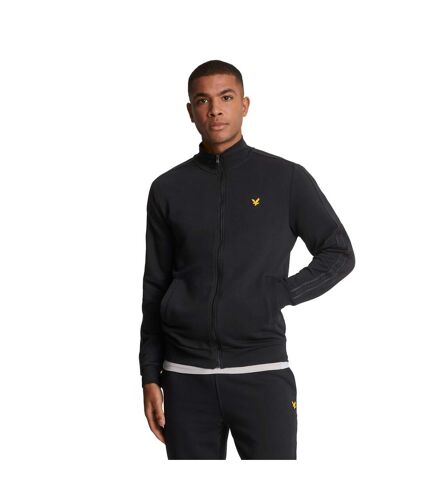 Mens tape track top jet black Lyle & Scott