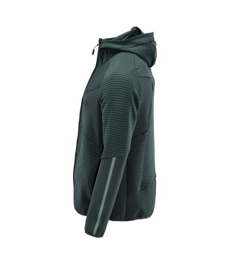 Mens Customised Hooded Fleece Jacket Forest Green Mascot