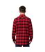 Hard Yakka Mens Checked Flannel Long-Sleeved Shirt (Red)