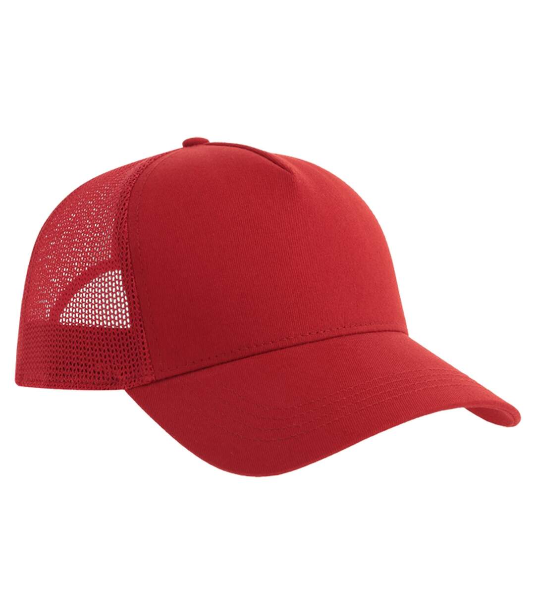 Rapper 5 Panel Cotton Sustainable Trucker Cap Red Atlantis-2