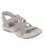 Womens/ladies Reggae Stretch Flex Slim Sandals Taupe Skechers-1