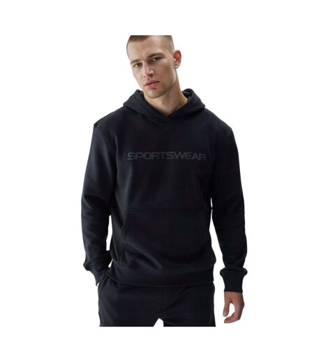 Sweat À Capuche M1259 Homme Noir 4F