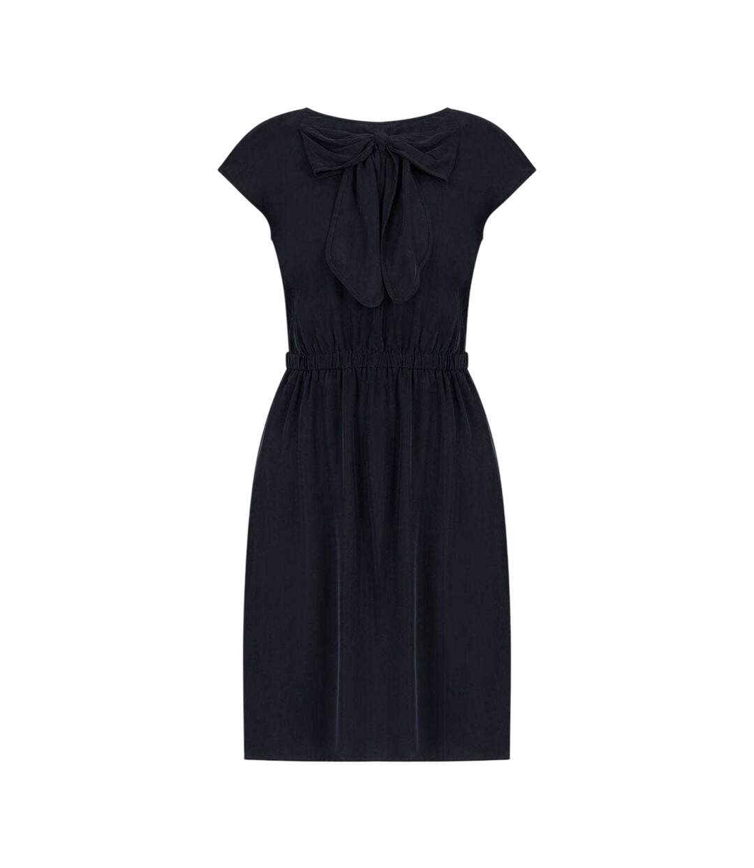 Robe Mi-longue Mancherons Motif/style Nœud Femme Noir Emporio Armani EA7-1