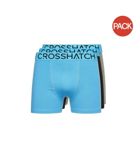 Boxers knightling mve homme bleu / noir / gris Crosshatch