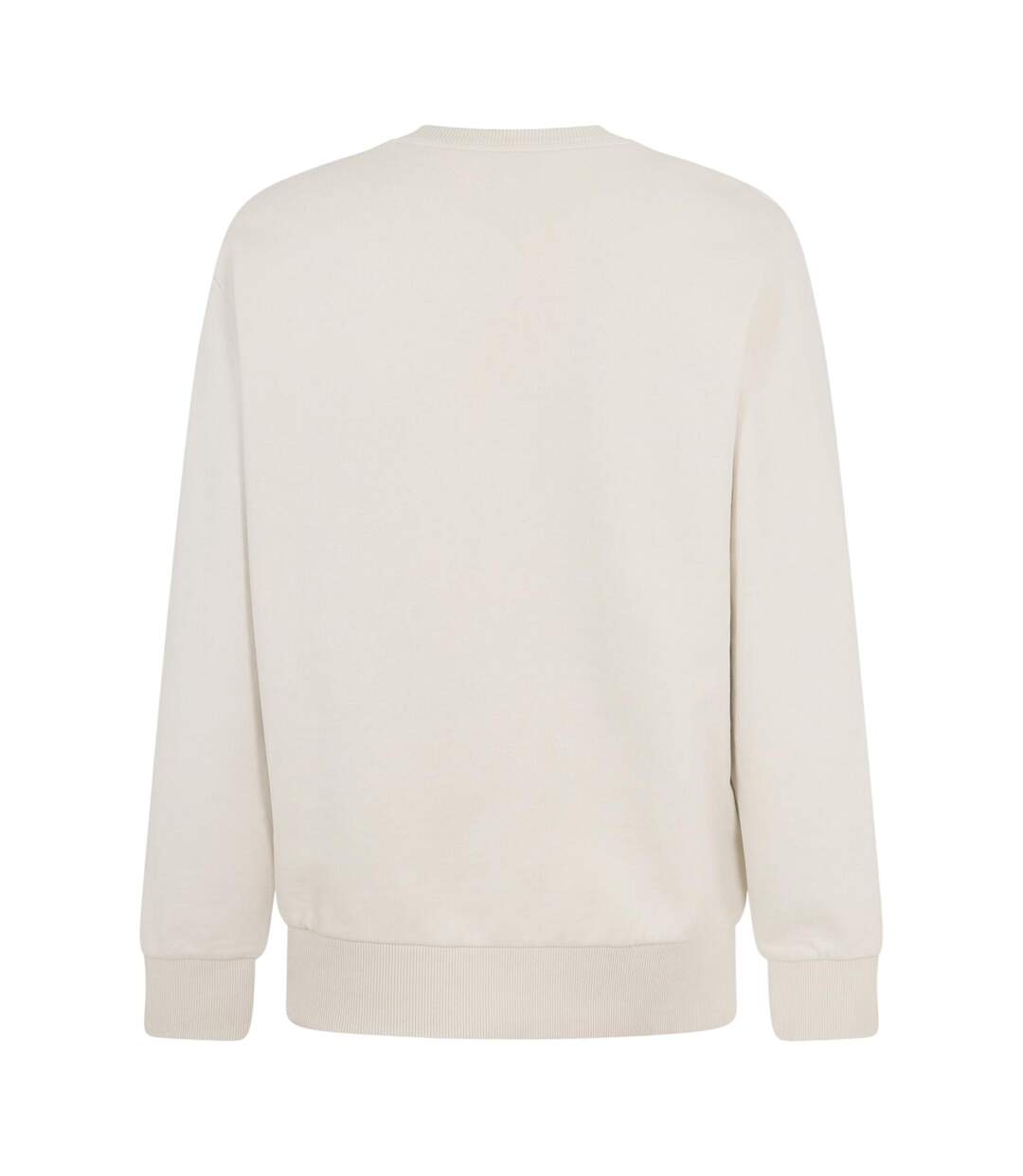 Mens Soleri 88 Ribbed Crew Neck Sweatshirt Cream Boss-2