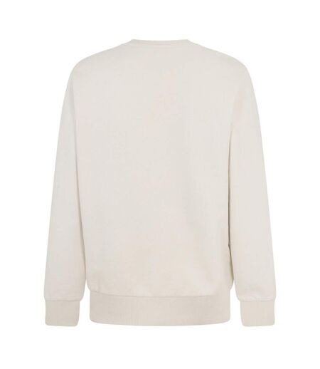 Mens Soleri 88 Ribbed Crew Neck Sweatshirt Cream Boss