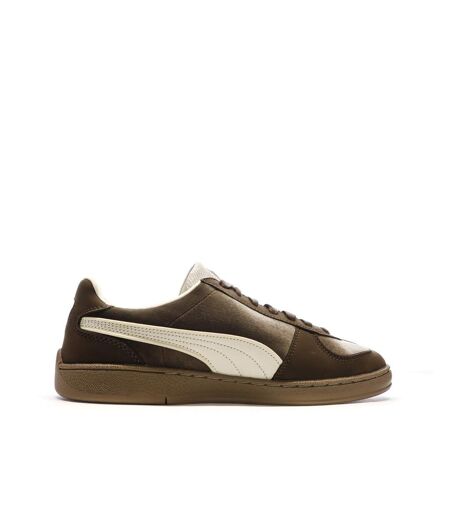 Baskets marron homme puma super team velvet