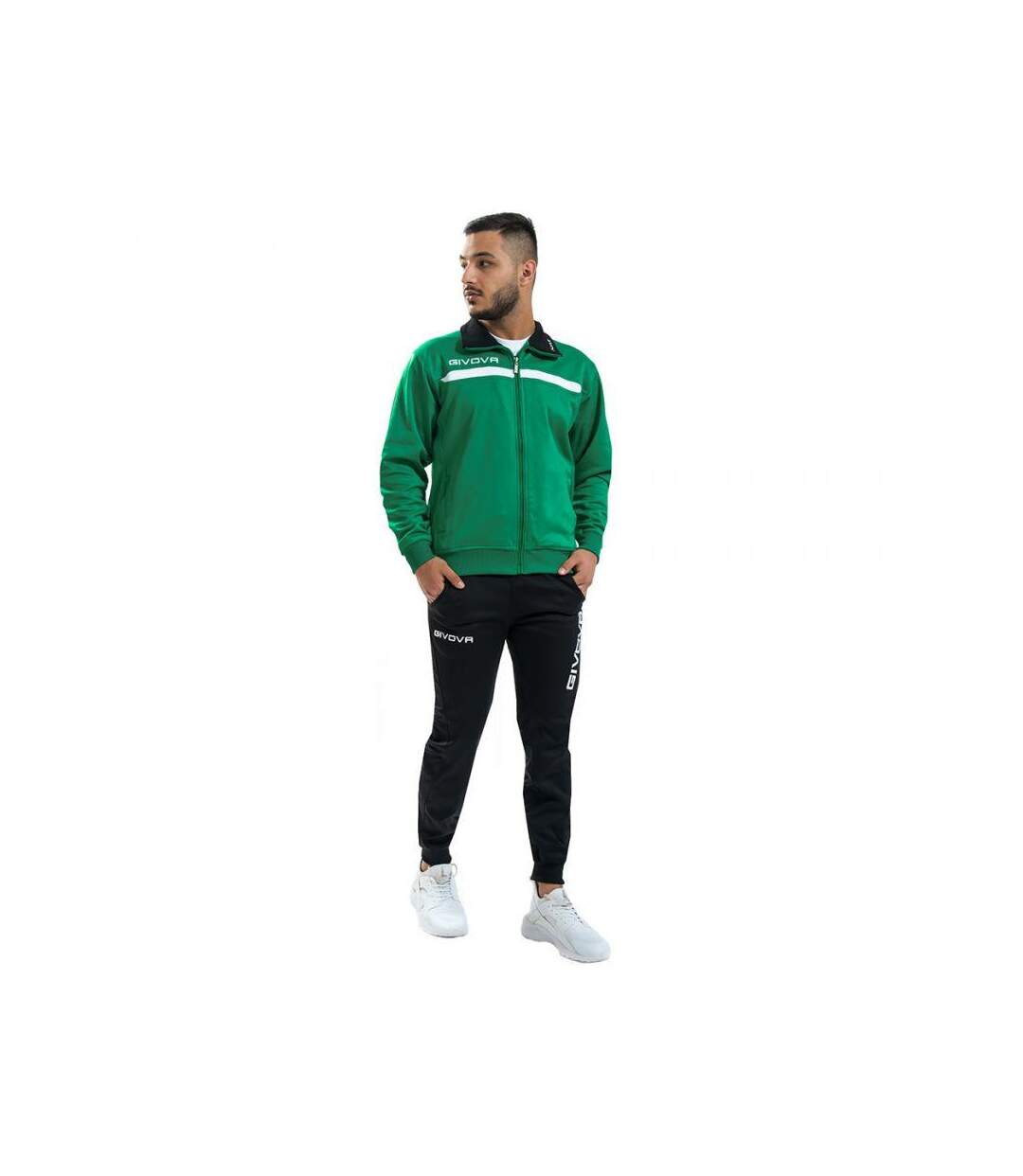 Ensemble Ensemble De Survêtement Tuta One Homme Vert Noir Givova-1