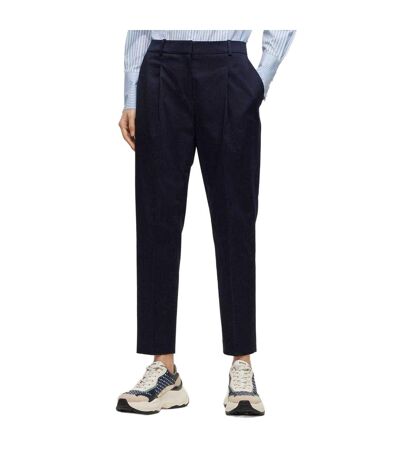 Womens/ladies Tetida Trousers Dark Blue Boss