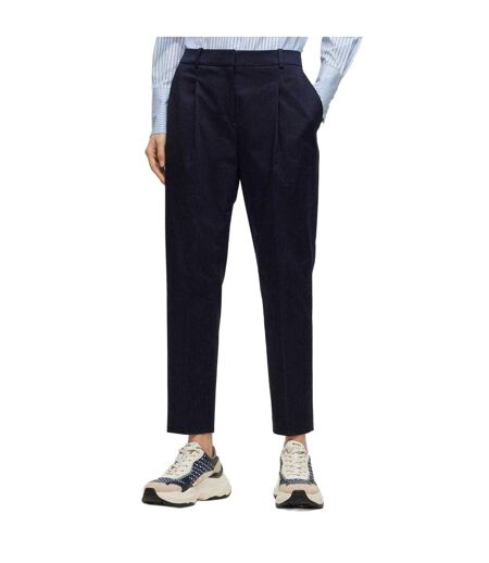 Womens/ladies Tetida Trousers Dark Blue Boss