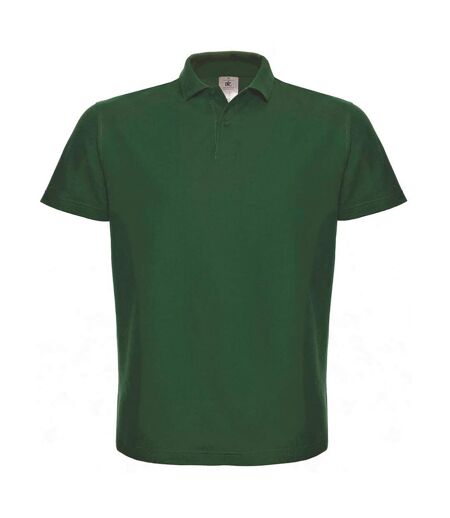 Mens id.001 cotton polo shirt bottle green B&C