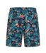 Mens aruba floral swim shorts teal Mountain Warehouse