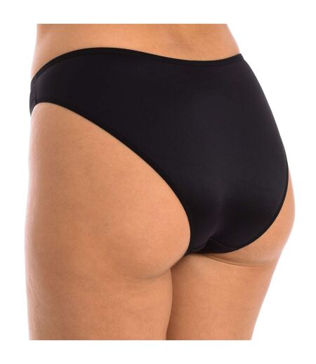 Panties with micro tulle and stripes for women, model BK604. Elegance, softness and comfortable fit.