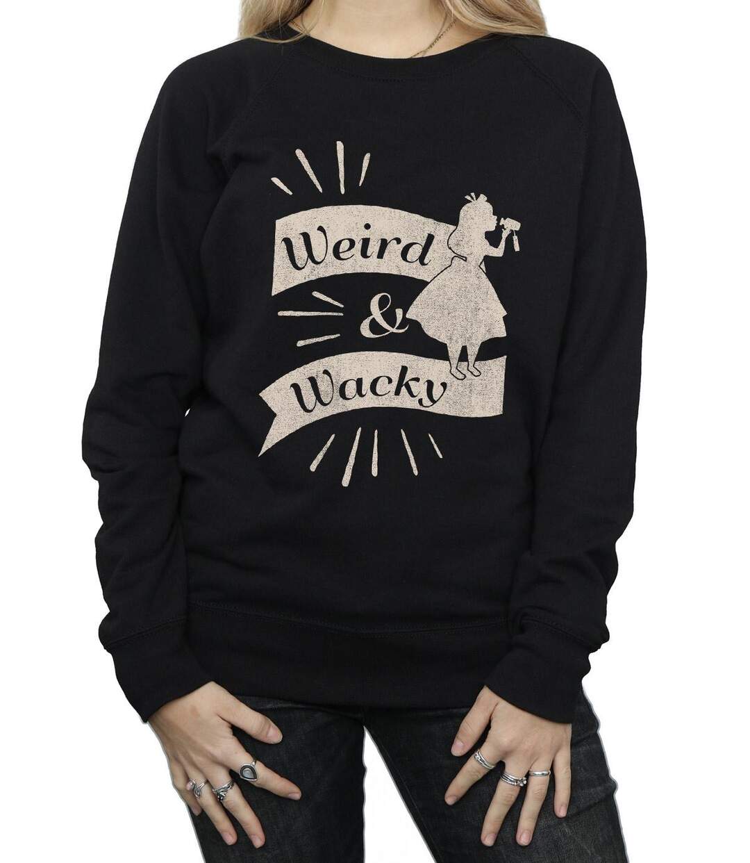 Disney - Sweat ALICE IN WONDERLAND WEIRD AND WACKY - Femme (Noir) - UTBI5530-3