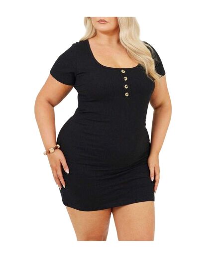 Robe Courte Manches Courtes Femme Noir Brave Soul