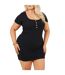 Robe Courte Manches Courtes Femme Noir Brave Soul-2
