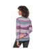 Womens/ladies Abstract Wavy Fleece Jumper Multicoloured WoolOvers-2