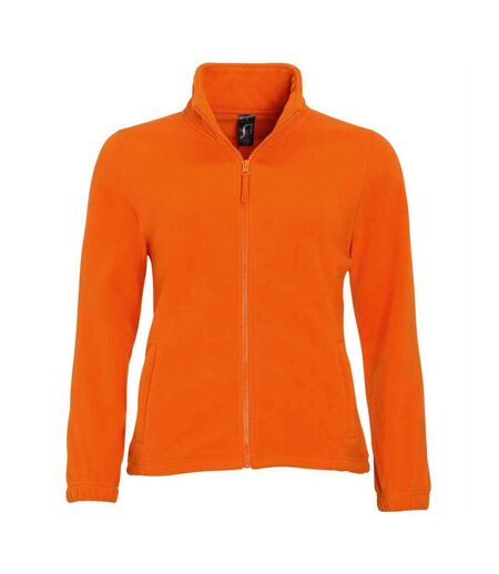 SOLS Womens/Ladies North Full Zip Fleece Jacket (Orange)