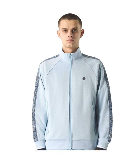 Mens Eclipse Paisley Taped Raglan Track Top Light Blue Pretty Green