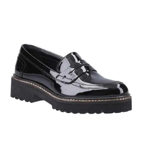 Mens Kenny Leather Loafers Black Patent POD