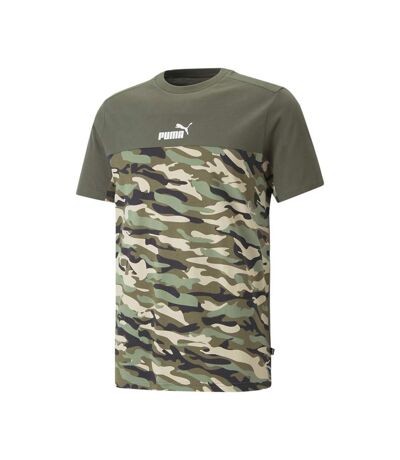 T-shirt kaki homme puma ess block - xs