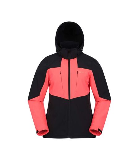 Womens/ladies altitude soft shell jacket coral Mountain Warehouse