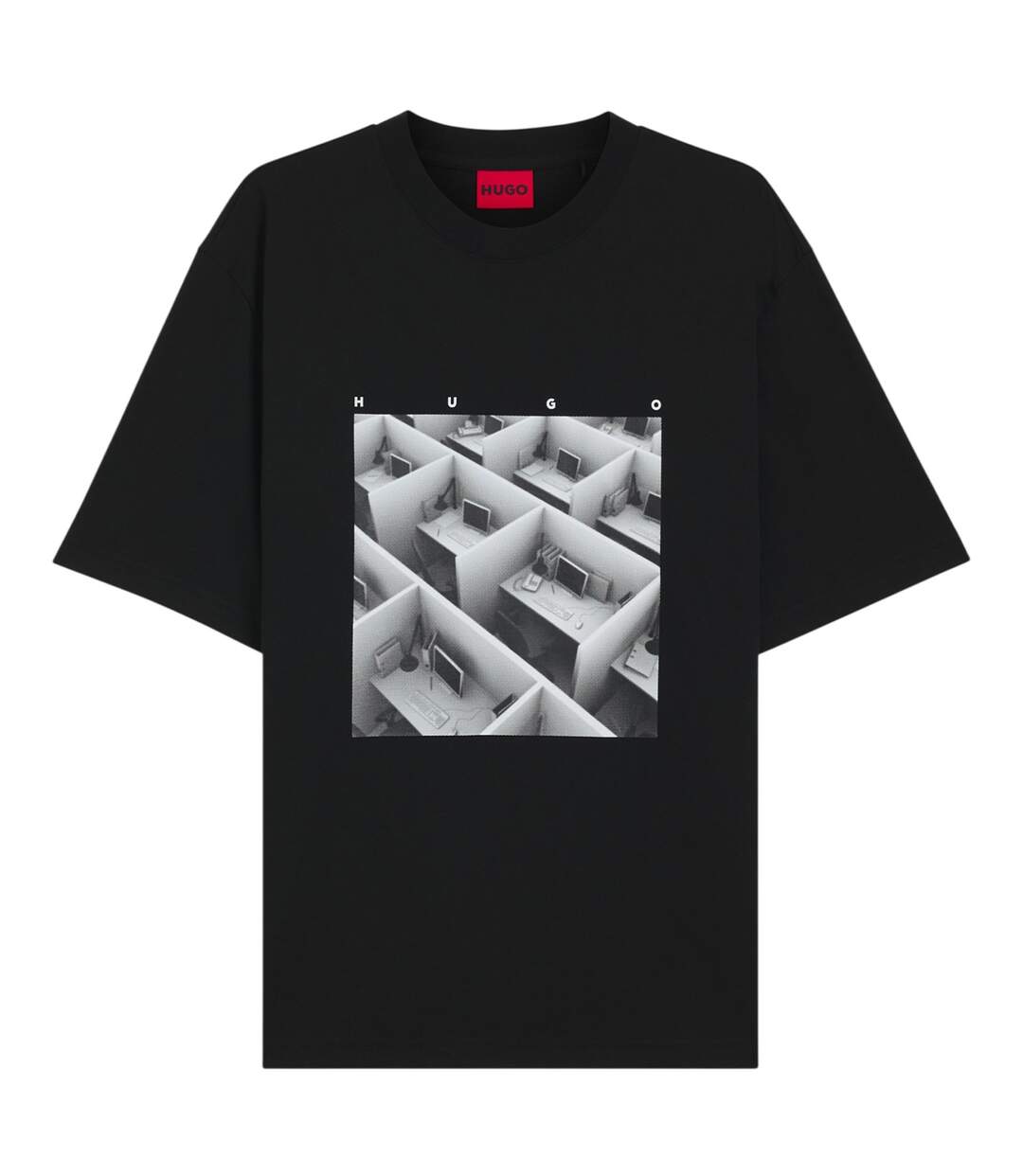 Mens Dodger Graphic T-shirt Black Hugo-2