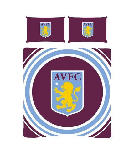 Aston Villa FC - Parure de lit (Bordeaux / Bleu / Jaune) - UTSG21369