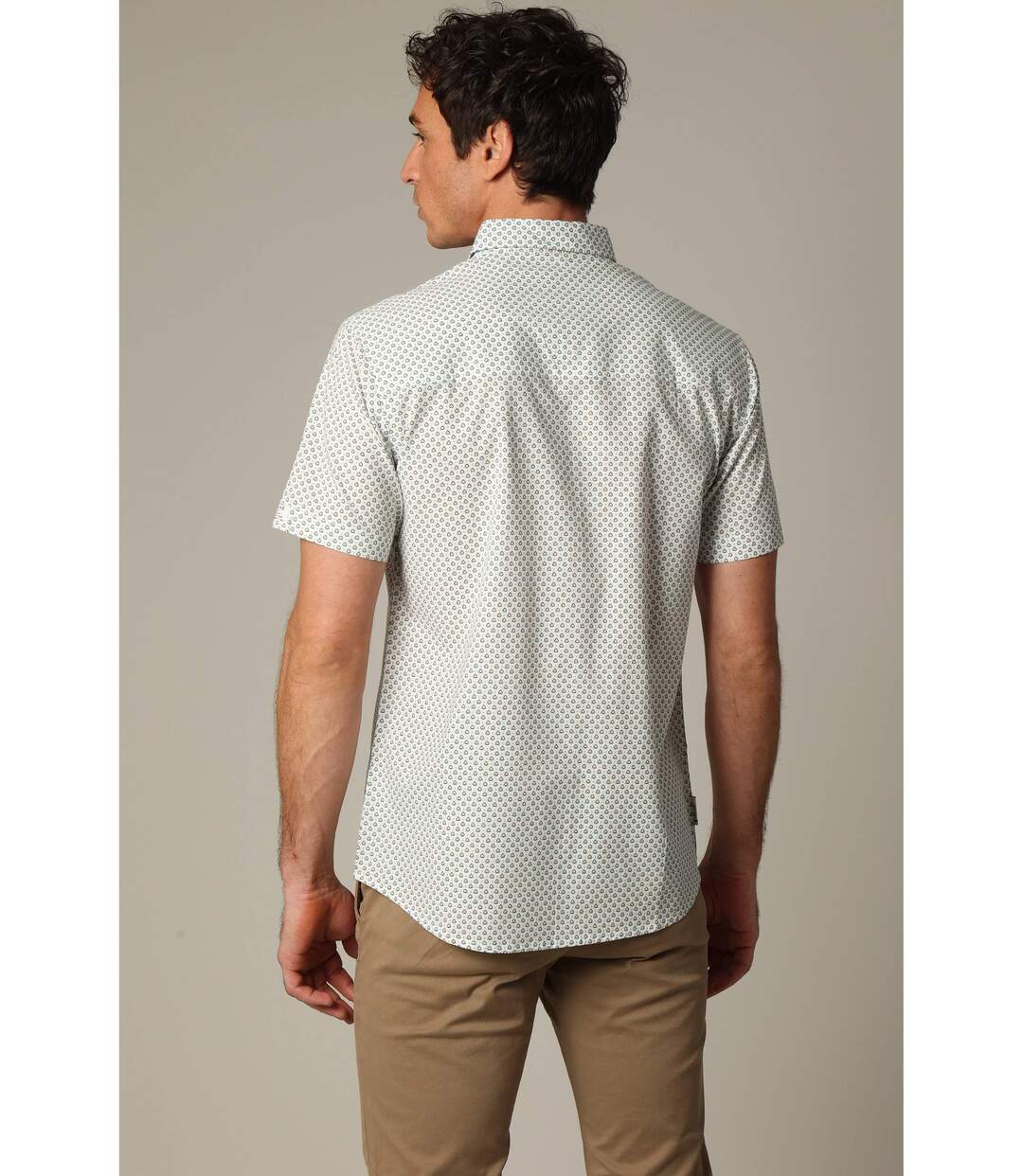 Chemise en coton à manches courtes avec motif géométrique DENVER-3